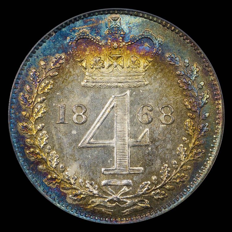 1868_Great_Britain_4D_Maundy_PCGS_MS65_r