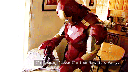 ironing photo: Iron Man Ironing tumblr_lbph655Vh31qa8ti8o1_500.gif