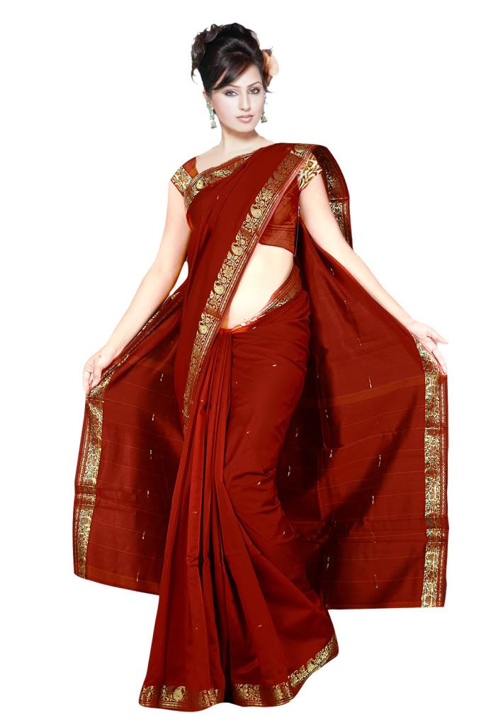 Indien bollywood wedding kleid Art Silk Seide Sari saree wickeln ...