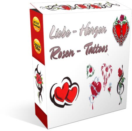 mehr als 75 tolle Liebe Herzen Rosen Tattoos