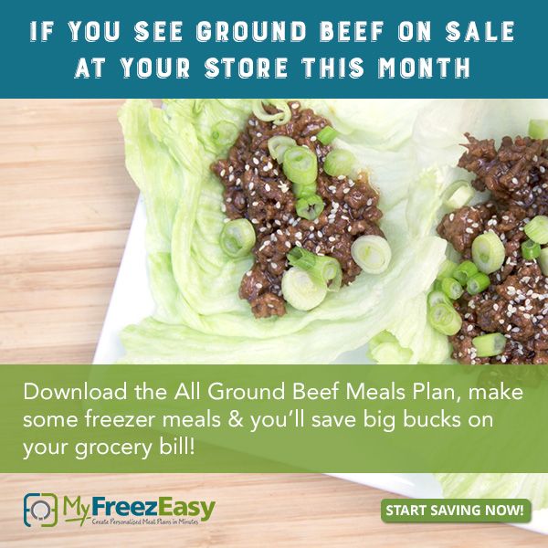 Make Ground Beef Meals with  MyFreezEasy Freezer Meal Planning Service