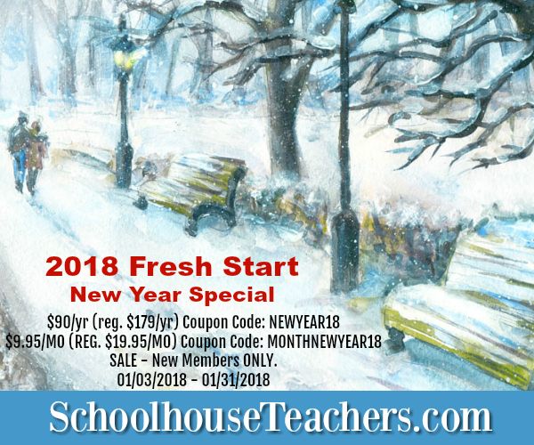 Schoolhouse Teachers 2018 Fresh Start New Years Speical