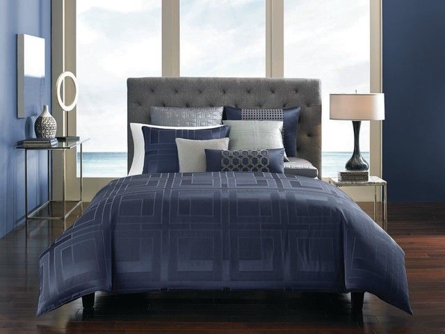 Upc 636193088565 Hotel Collection Quadre Blue King Comforter