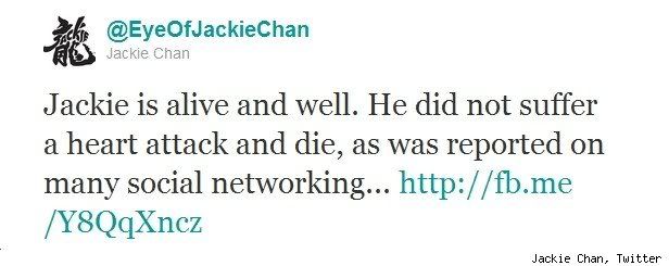 Jackie Chan tweet @EyeOfJackieChan