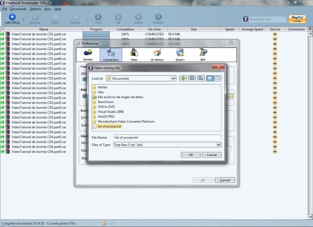 FreeRapidDownloader, descargas ilimitadas