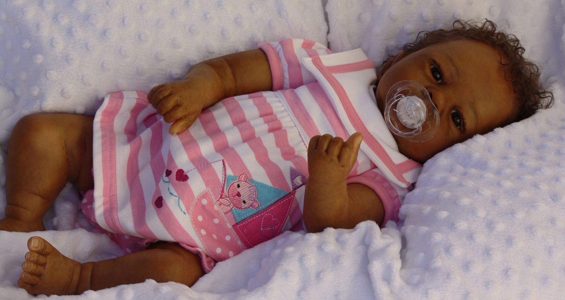 DOVES NURSERY ♥ ETHNIC AFRICAN AMERICAN REBORN BABY GIRL A SANDY 