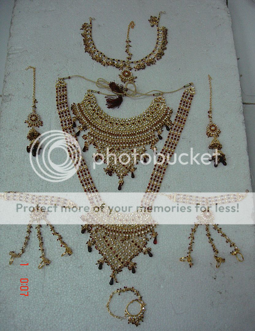 Gold Polish Polki Bridal Wedding Necklace Jodha Akbar