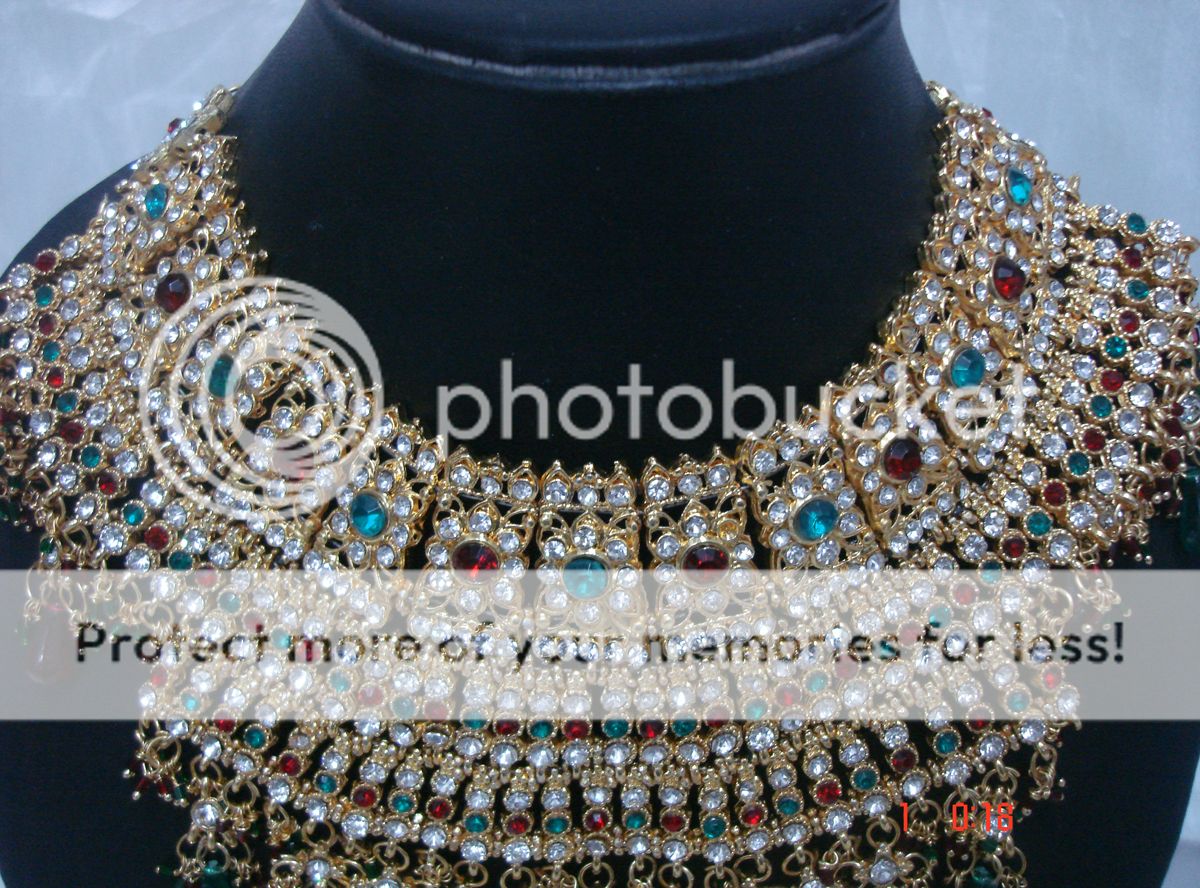 Gold polish polki bridal wedding Necklace Jodha Akbar 2  