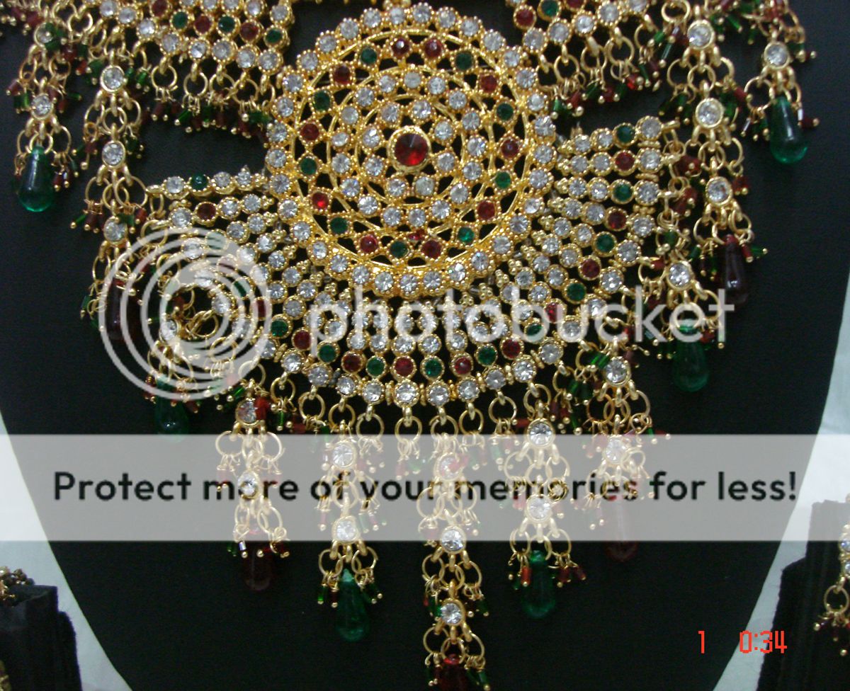 Gold polish polki bridal wedding Necklace Jodha Akbar 4  