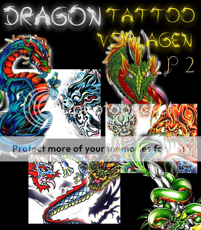 Drachen  Dragon  Tattoo Vorlagen  Part 2