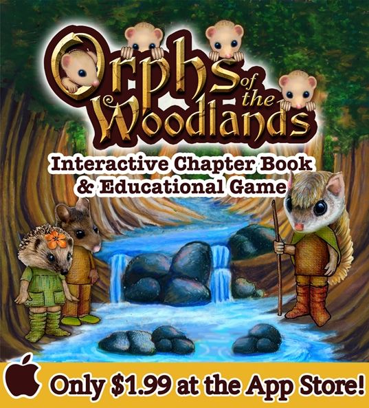 Orphs of the Woodlands at Tanglegate Review, #hsreviews, #readingsupplement ,#readingapp, #readinggame,  interactive book, online reading program, early chapter book, homeschool elementary supplement, math, science, grammar, vocabulary, character, summer reading program, gifted, struggling reader