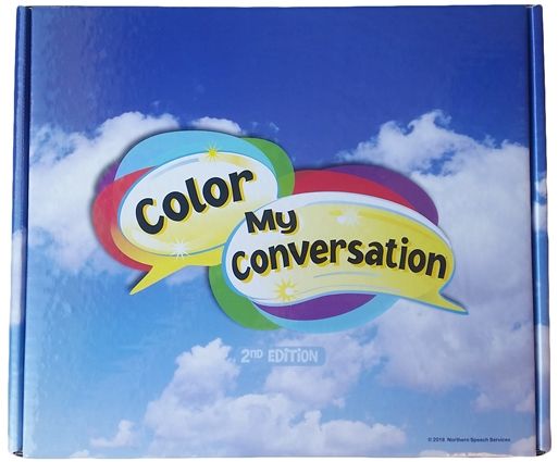 Northern Speech Services Color My Conversation, #hsreviews #colormyconversation, Color My Conversation, CMC, NSS, Northern Speech Services, Rosslyn Delmonico, Social Language, Face-to-face, Eye Contact, Conversation, Socialization