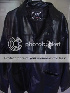 Emporio Collezione Italy Black Leather Jacket LARGE  