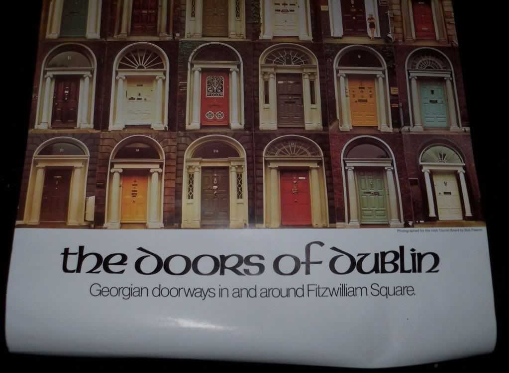 Vtg DOORS OF DUBLIN Ireland Irish Travel Tourism Poster 37